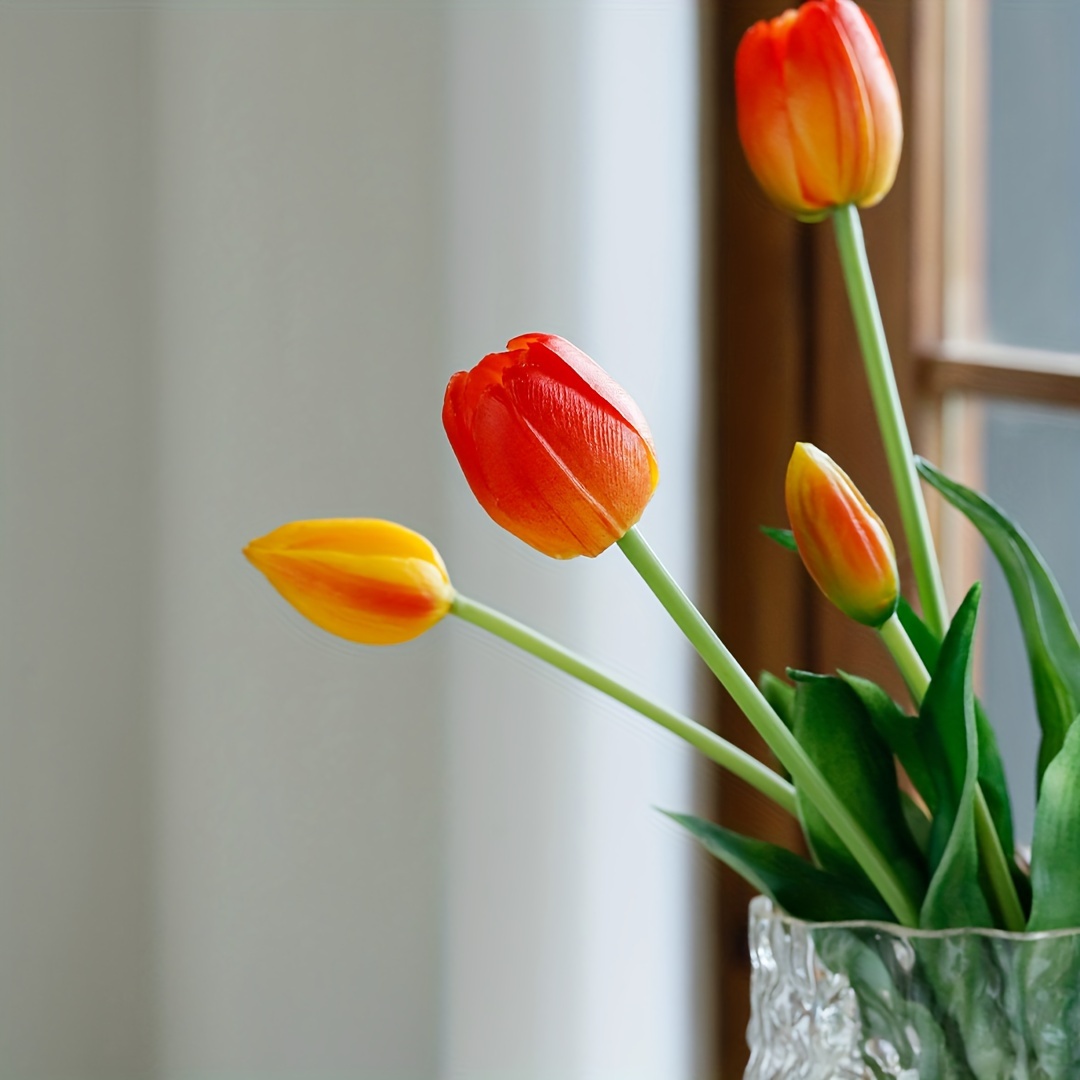 Tulipani Artificiali A 5 Teste Fiori Finti Fiori Di Tulipano - Temu Italy