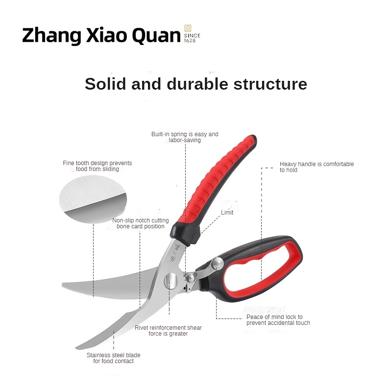 Zhang Xiaoquan 8 Inch Stainless Steel Multi-function Kitchen Scissors