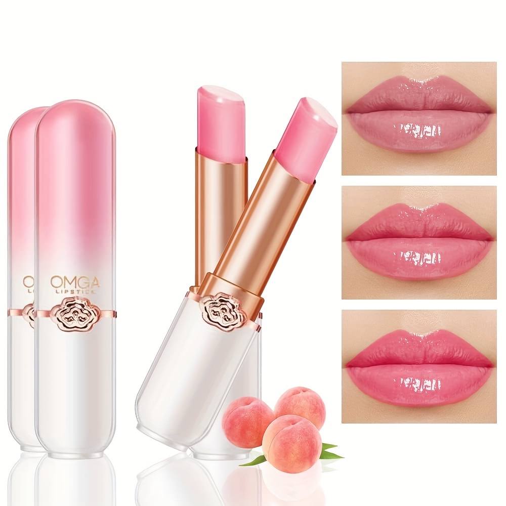 

Peach Temperature Changing Color Lip Balm, Long Lasting Hydrating And Nourishing Lip Gloss, Jelly Lipsticks, Valentine's Day Gifts For Women Valentine's Day Gifts