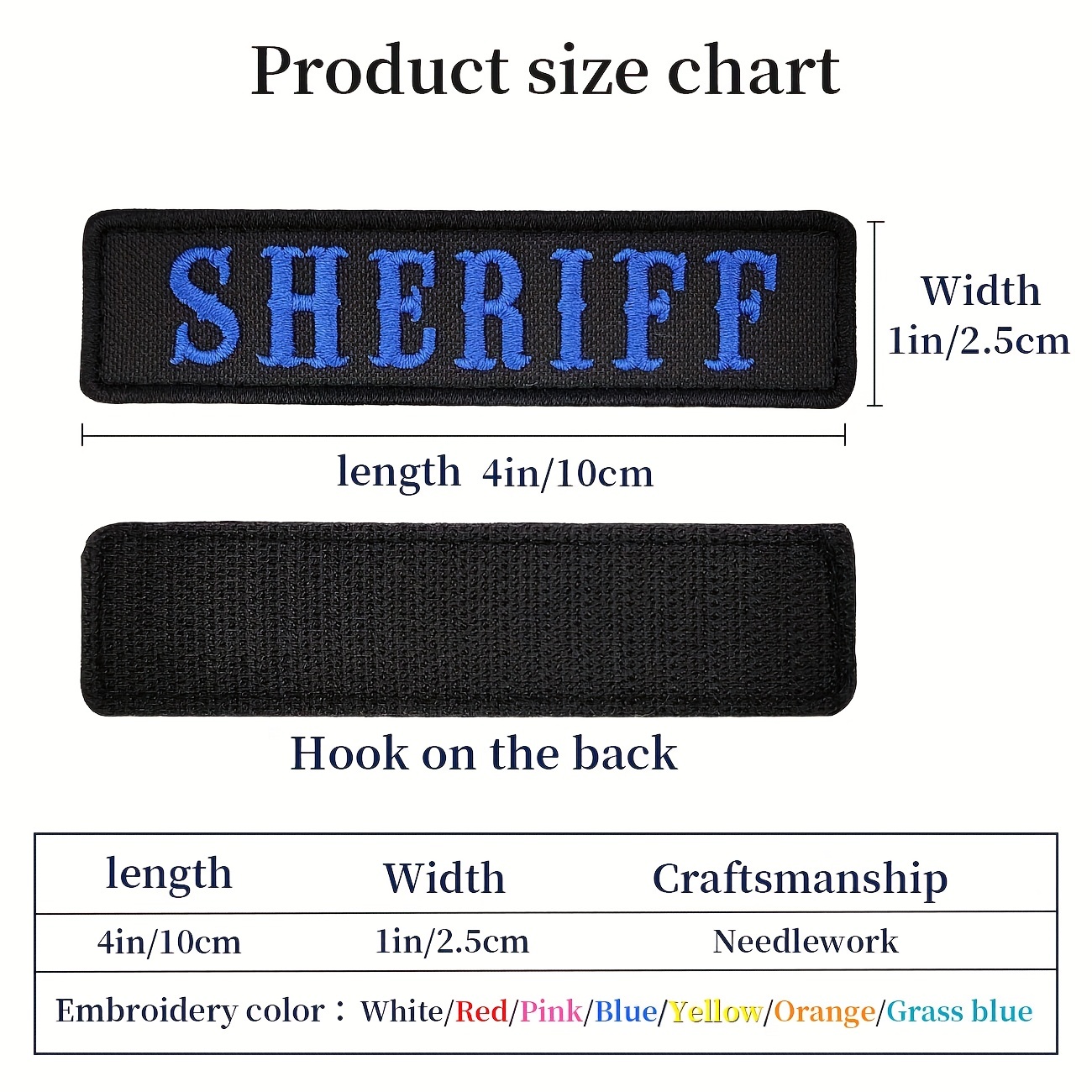  Custom Name Patches, 2pcs Personalized Embroidered
