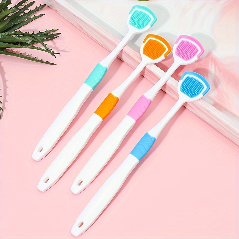 Reduce Bad Breath With Silicone Tongue Scraper - Oral Care Tool For Adults  - Temu