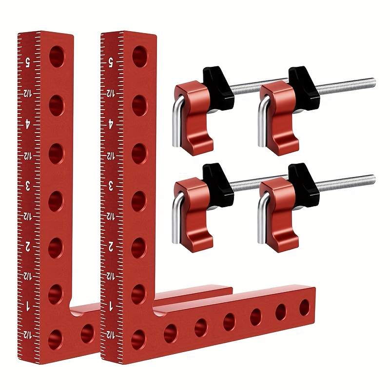 90 Degree Positioning Squares, Right Angle Clamps 5.5 x 5.5(14 x 14cm)  Aluminum Alloy Woodworking Carpenter, Corner Clamping Square Tool for  Picture