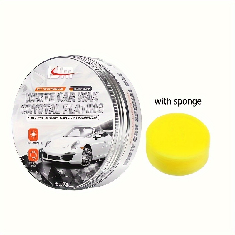 200g For Black Car Paint Care Waterproof Wax Renovation Polishing  Protection Car Care Hydrophobic Coating (With Sponge)