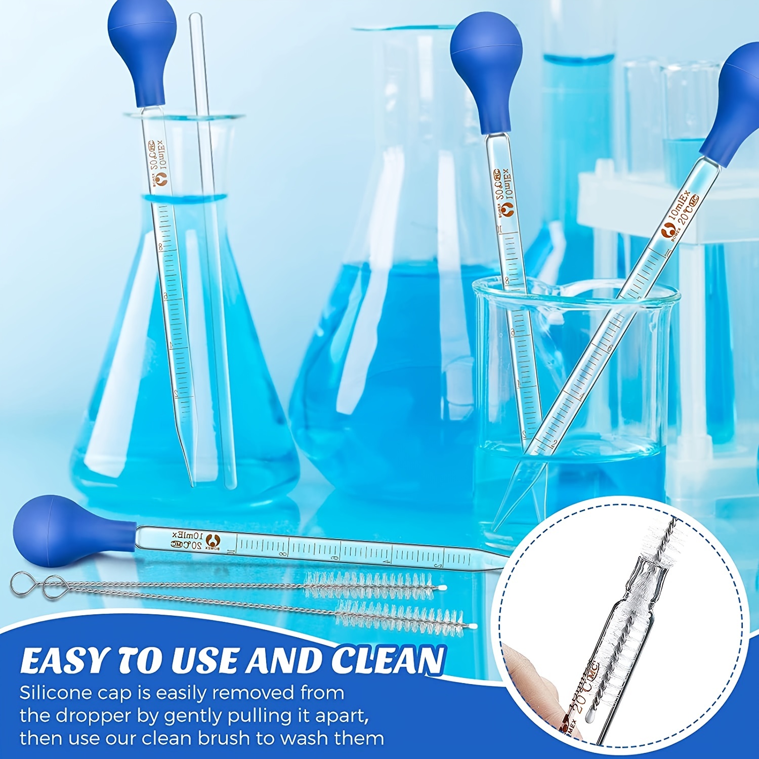 Glass Graduated Droppers Lab Pipettes Dropper Glass Liquid Temu