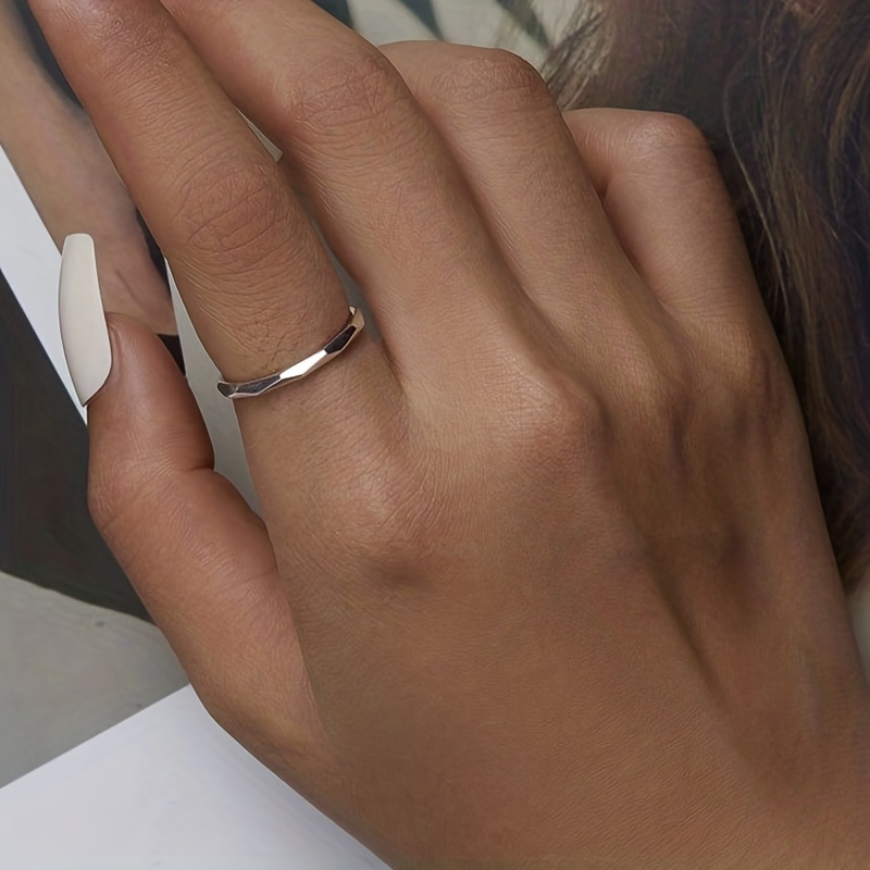 925 Sterling Silver Adjustable Ring, 18K Plated