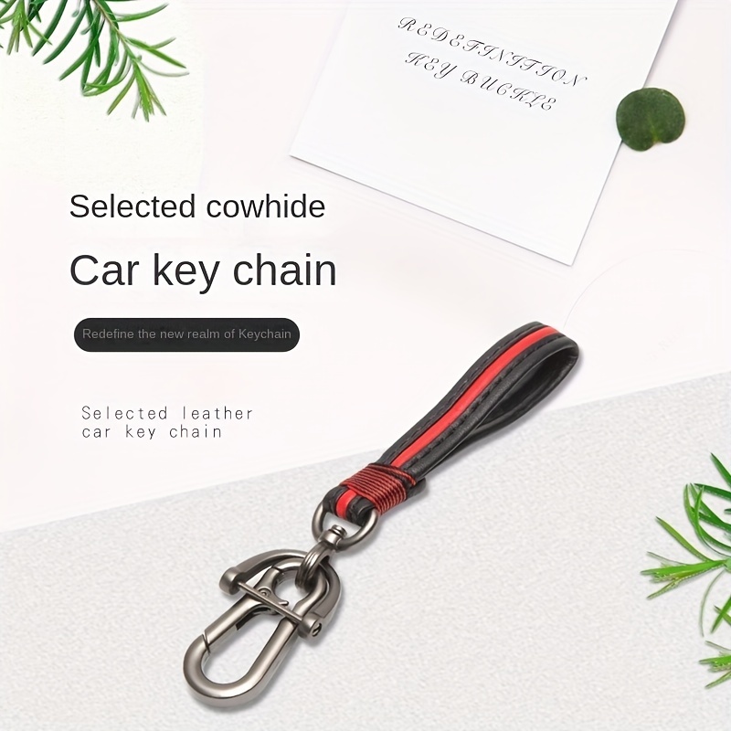 Car Key Holder Key Rings Key Chain Hand Woven Horseshoe Buckle Keychain Car  Keyring Gift Creative Auto Accessories - Buy Leather Rope Keychain For Car