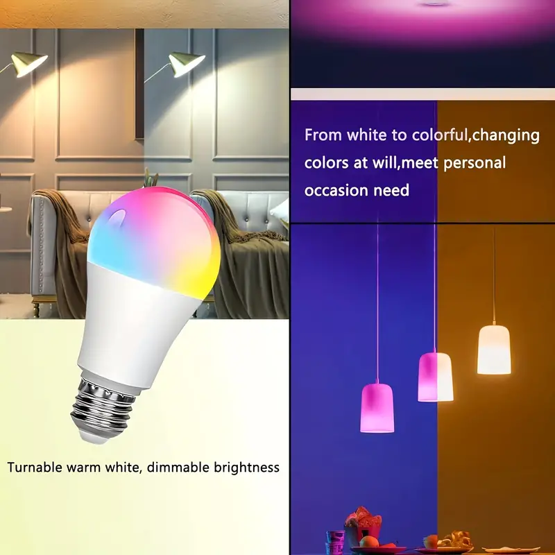color changing light bulbs with remote 5w warm white 450lm 16 colors multicolor light bulb dimmable flood light for home party bedroom outdoor details 2
