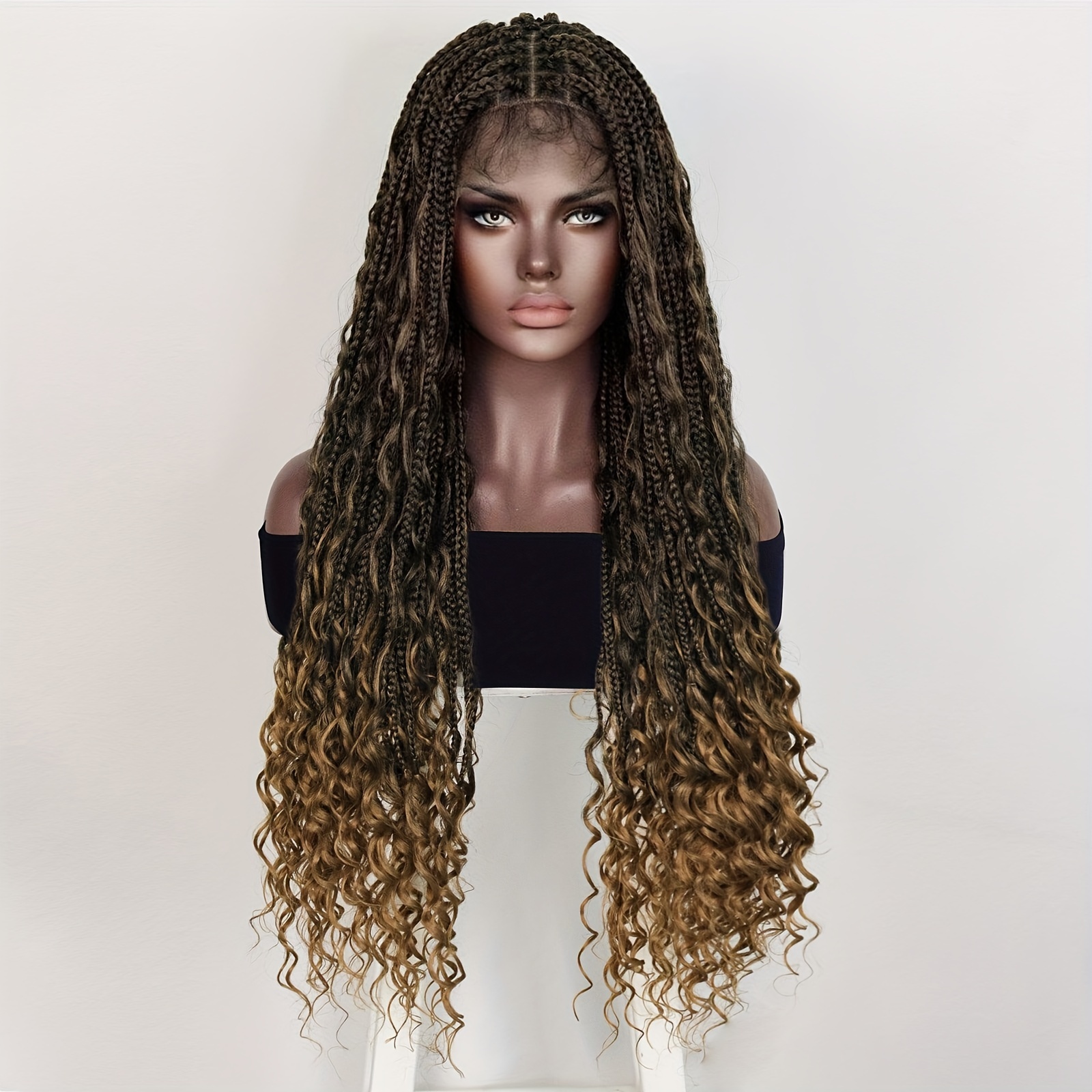 Lace Area Ombre Brown Synthetic Extra Long River Locs Faux - Temu