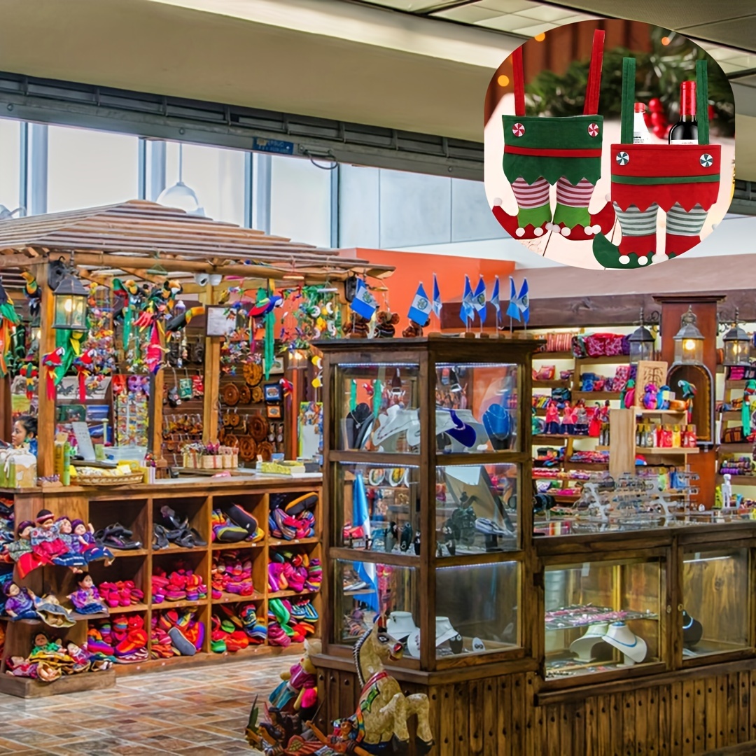 Christmas Decorations Elf Bag Candy Bag Gift Bag for Retail Stores
