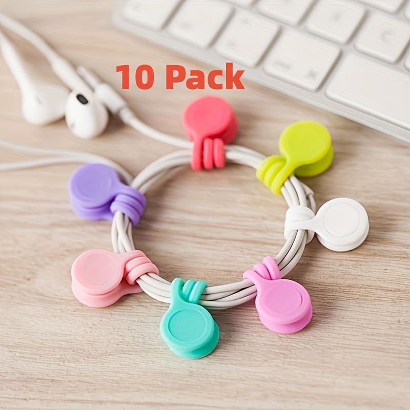 Adhesive Wire Organizer,adjustable Hook And Loop Cable Clips, Two Size Cord  Holder Wrap For Earphone Cable, Charging Cable And Small Kitchen Appliances  At Office, Home - Temu