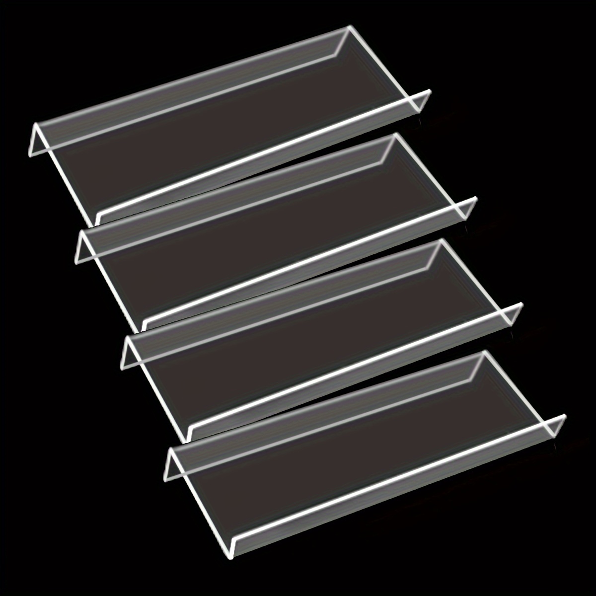  Organizador de cajones de especias de 19 x 13 pulgadas, 4  niveles de acrílico transparente expandible en cajón, bandeja de inserción  de especias para gabinete/encimera : Hogar y Cocina