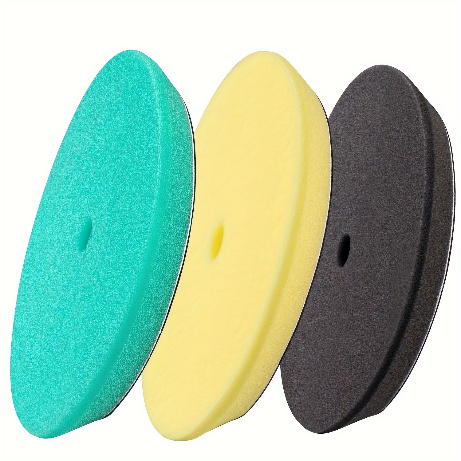 3 inch Buffing Polishing Pad, SPTA Car Handle Foam Applicator Pads,5pcs 3 inch Grip Applicator Foam Pads & Microfiber Pad Kit, Detailing Buffing