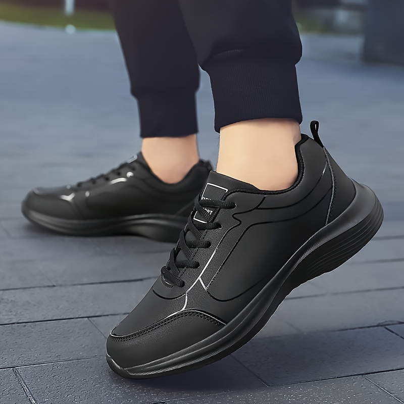 Shaire Zapatos casuales de cuero sin cordones para hombre, zapatos cómodos  y transpirables para caminar para hombres