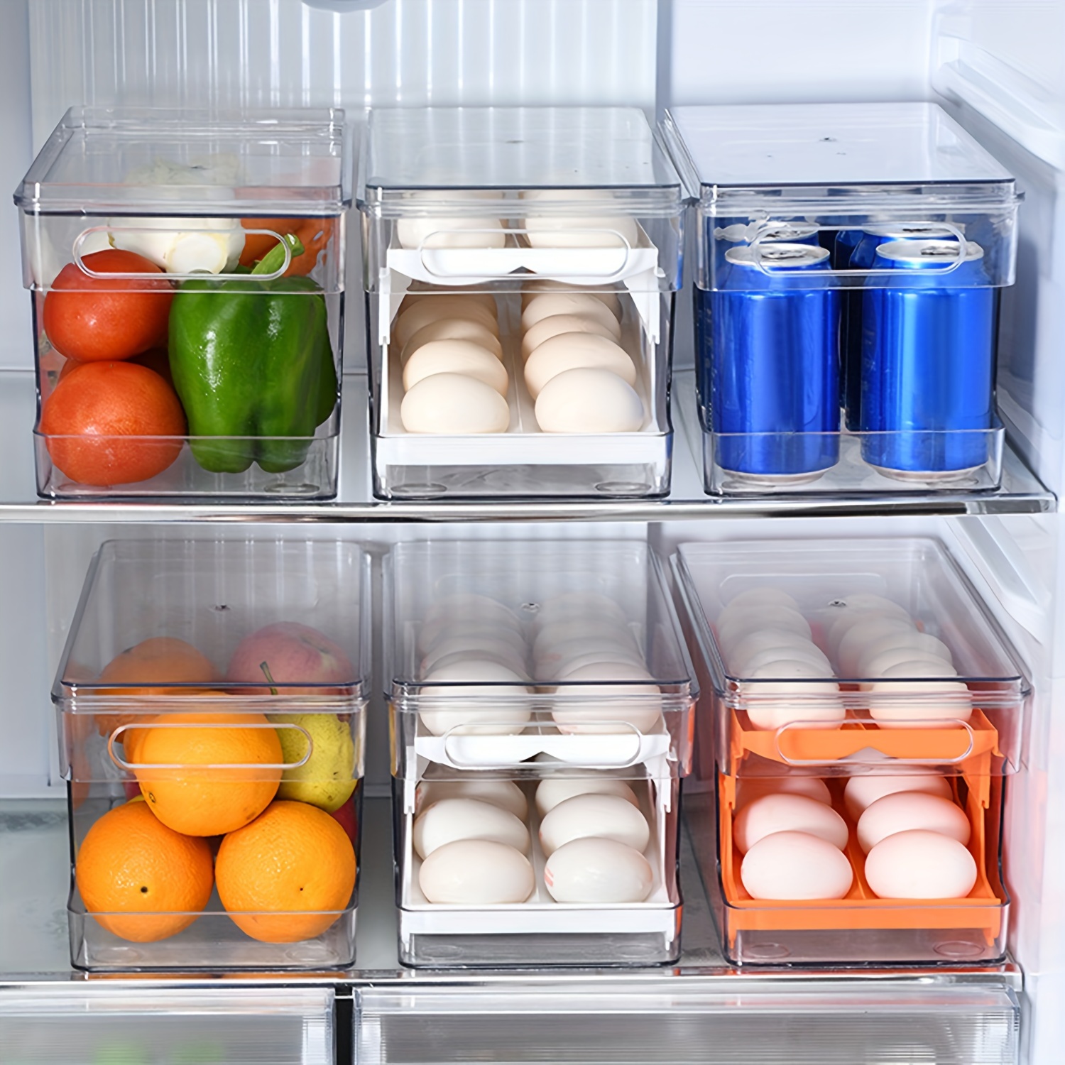 2/4pcs Organizador Refrigerador Contenedor Organizador - Temu