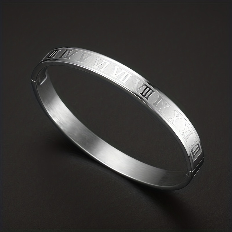 Roman Numeral Titanium Steel Bracelet Delicate Pop
