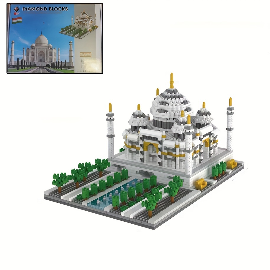 World Large Cities Building Mini Taj Mahal Woodblock Building