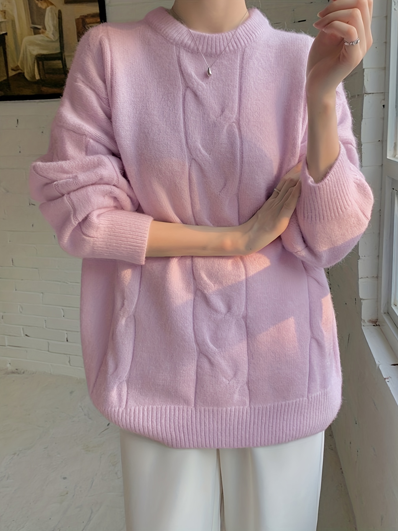 Pastel Pink Oversized Sweater