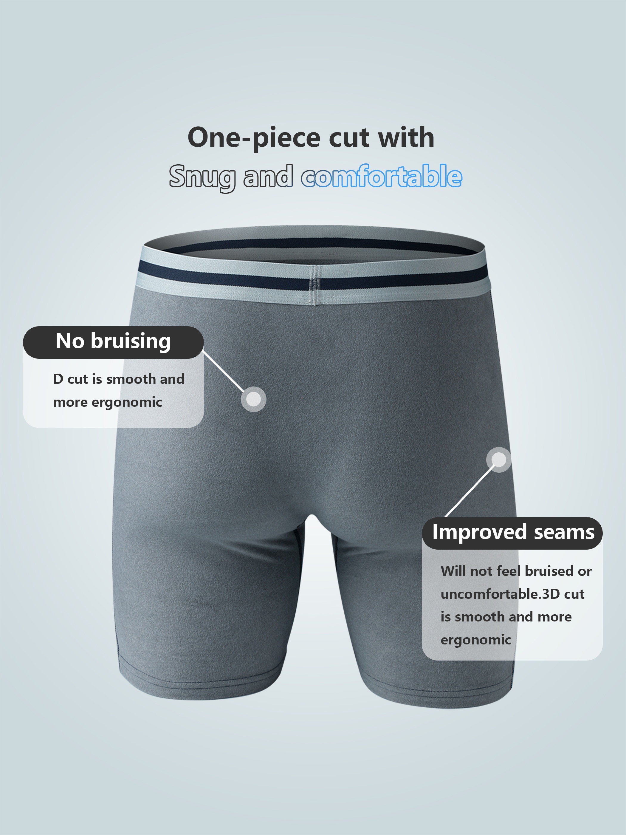 Men's Thermal Warm Long Leg Boxer Briefs Shorts Seamless - Temu Republic of  Korea