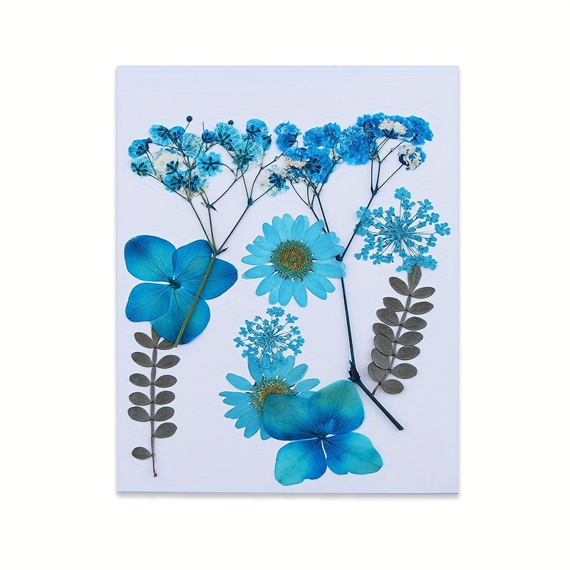 Resin Jewellery Candle Making, Dried Blue Flowers, Pressed Flowers