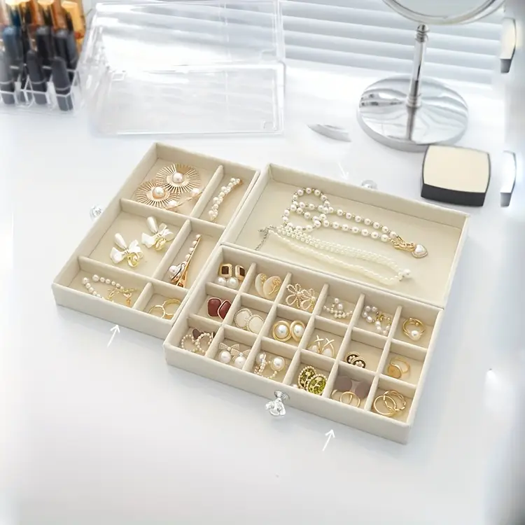 акриловая ящик для хранения украшений типа ящик для колец, серег, ожерелий, детали хранения 6