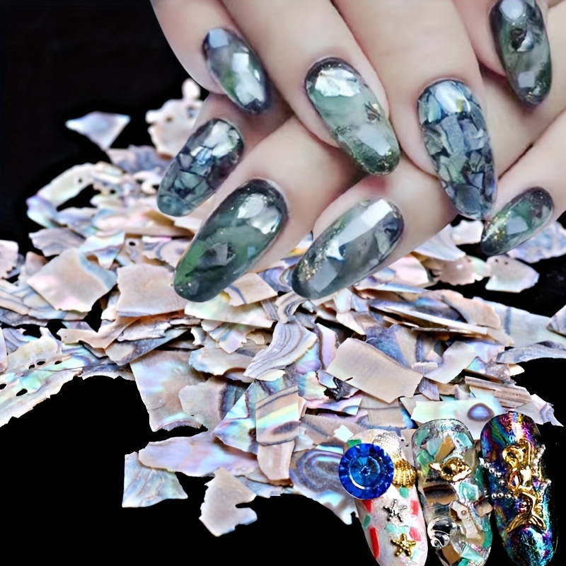 irregular shell nail art decorations marble