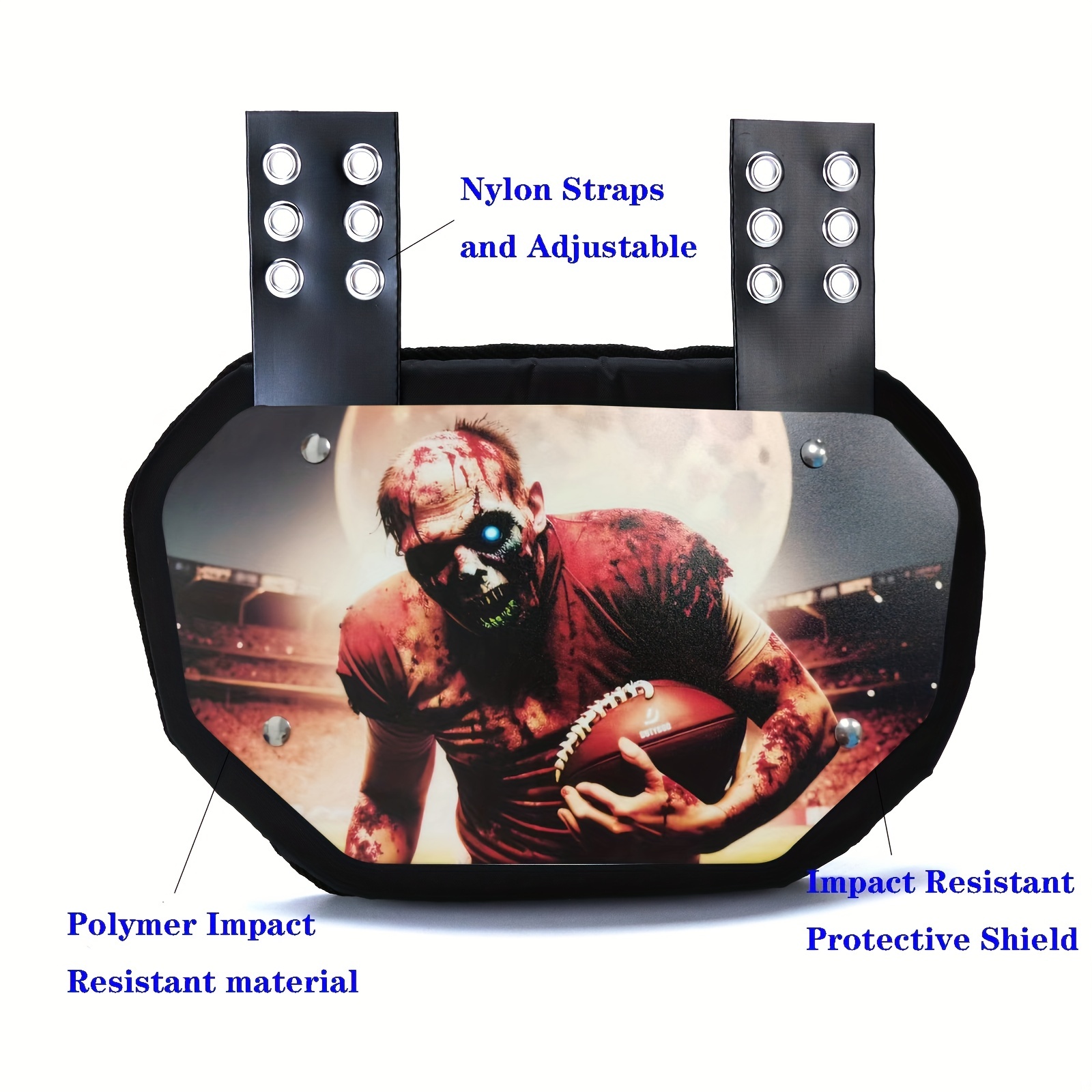 beware Of Dog Football Back Plate Rear Back Protector, Football Low Back  Pad For Adult Football Players For Adult And Youth - Temu