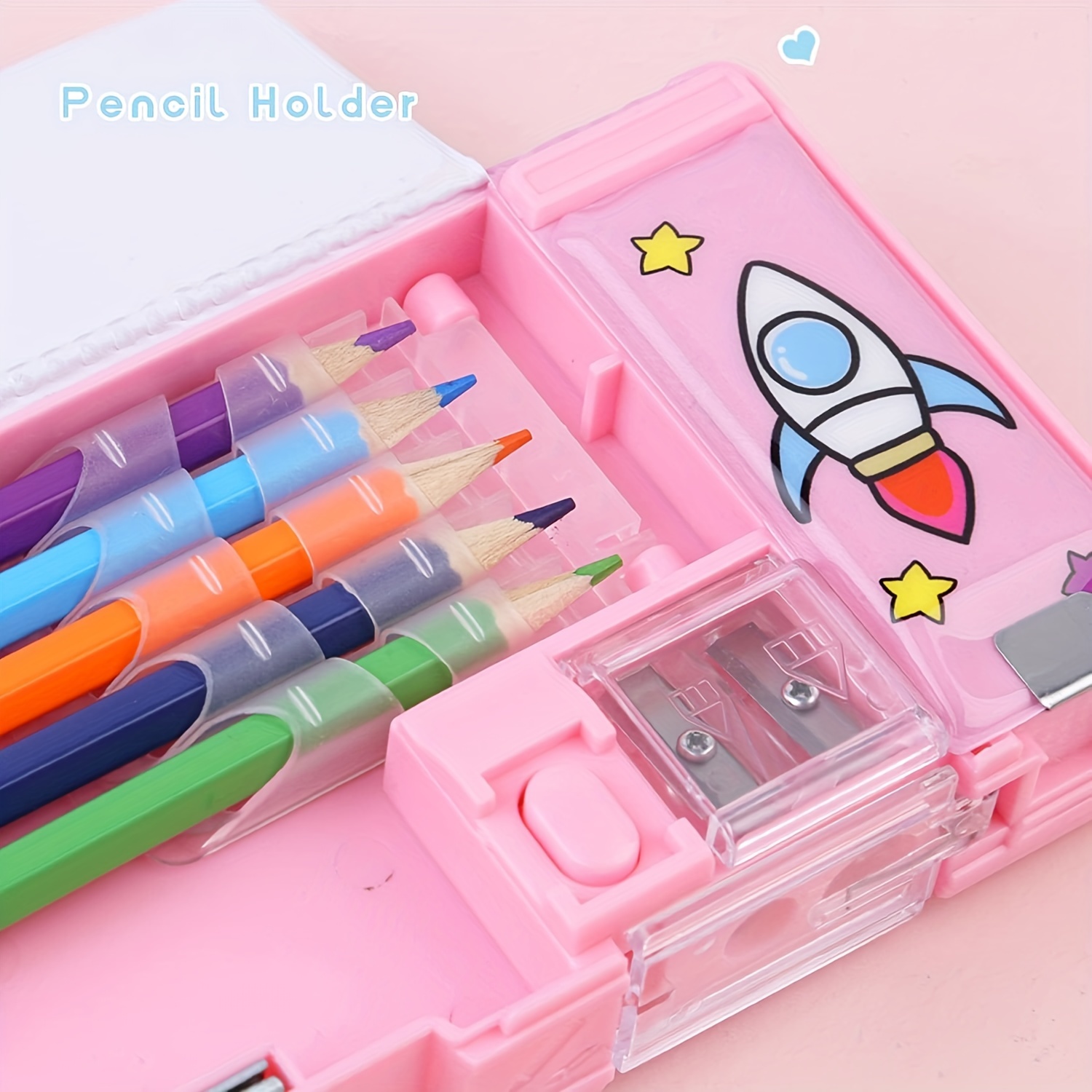 Pop Up Multifunction Pencil Case for Girls, Cute Cartoon Pen Box Organizer  Stationery with Password Lock, Sharpener, Schedule, Whiteboard, School