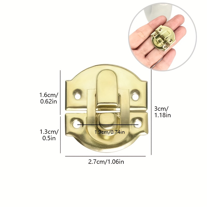 LAFGUR 20Set Antique Latch Aluminum Alloy Hook Hasp Horn Lock For Jewelry  Box Luggage Hardware,Latch Hasp,Box Hook Clasp 