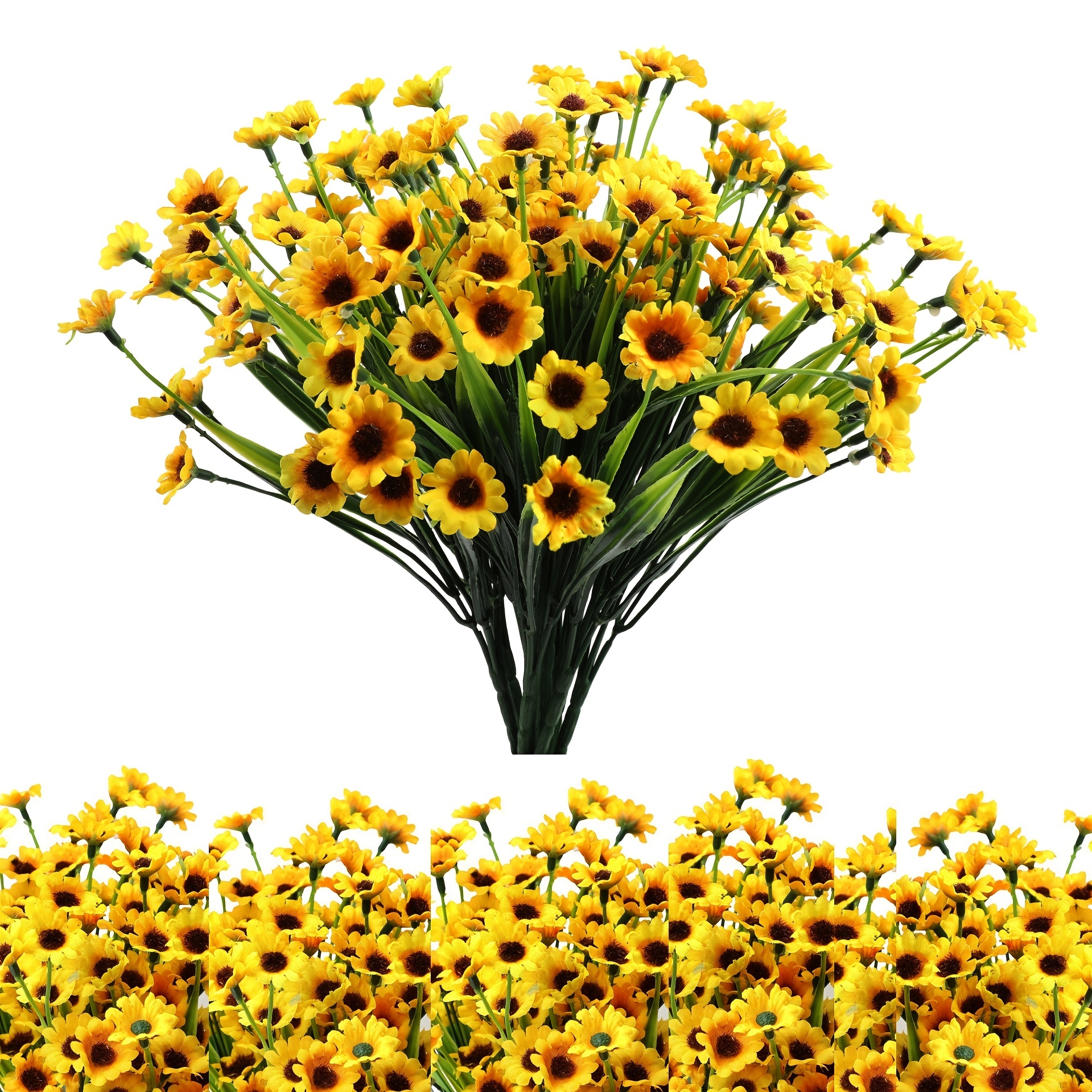 GGISUI 4PZ Fiori Artificiali Esterni Girasoli Finti Girasoli