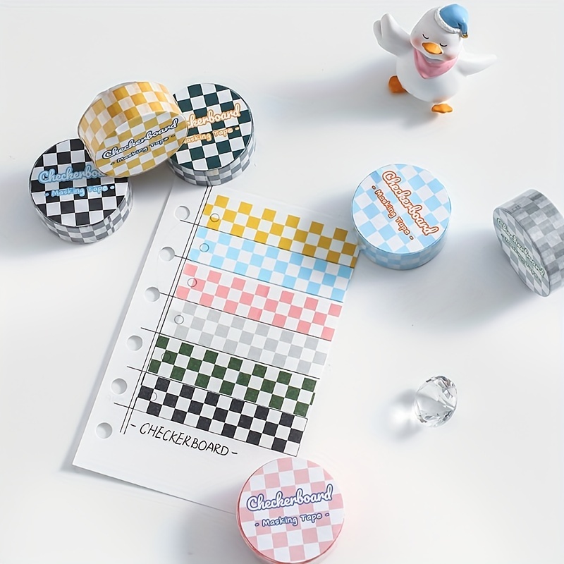 Classical Plaid Series Washi Tape Student Scrapbook Decor - Temu