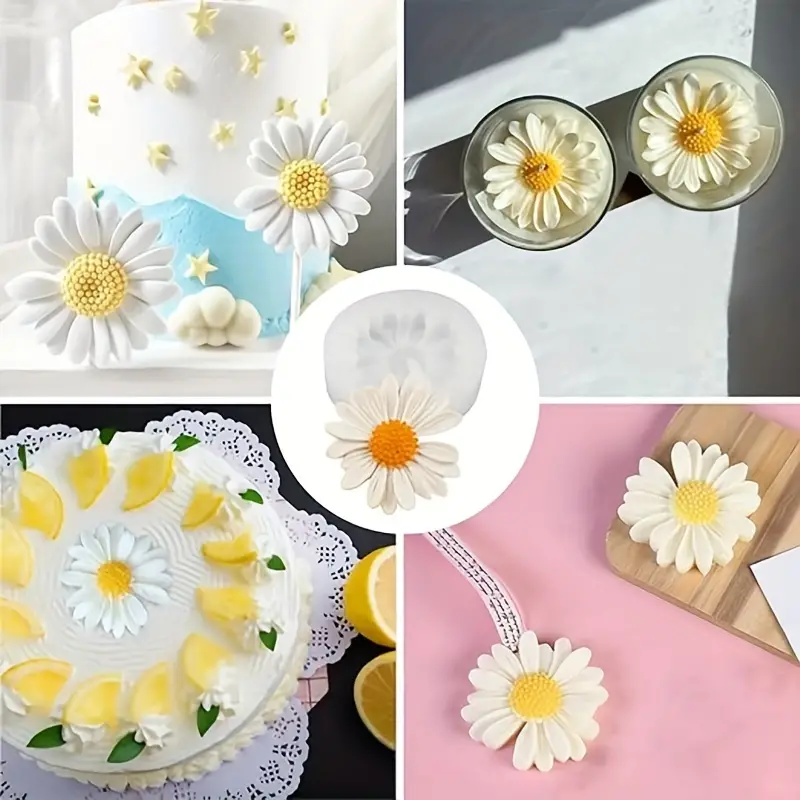 Flower Tile Silicone Mold Mould Polymer Clay Resin Soap Wax 