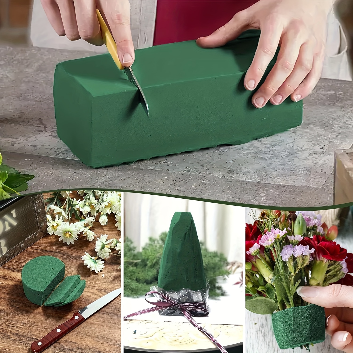 Green DIY Dried Flowers Box and Ring