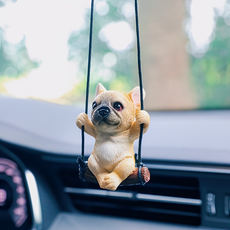 Swinging Cute Dog Auto hängende Ornament, Hundeschaukel Auto Ornament,  Rückspiegel hängende Accessoires, Charms Ornament, Geschenk für Kinder -  .de