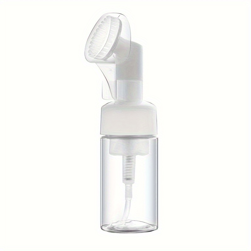 1pc Soap Foaming Bottle Facial Cleanser Foam Maker Bottle With Brush  Portable Face Washing Mousse Foam Bottle