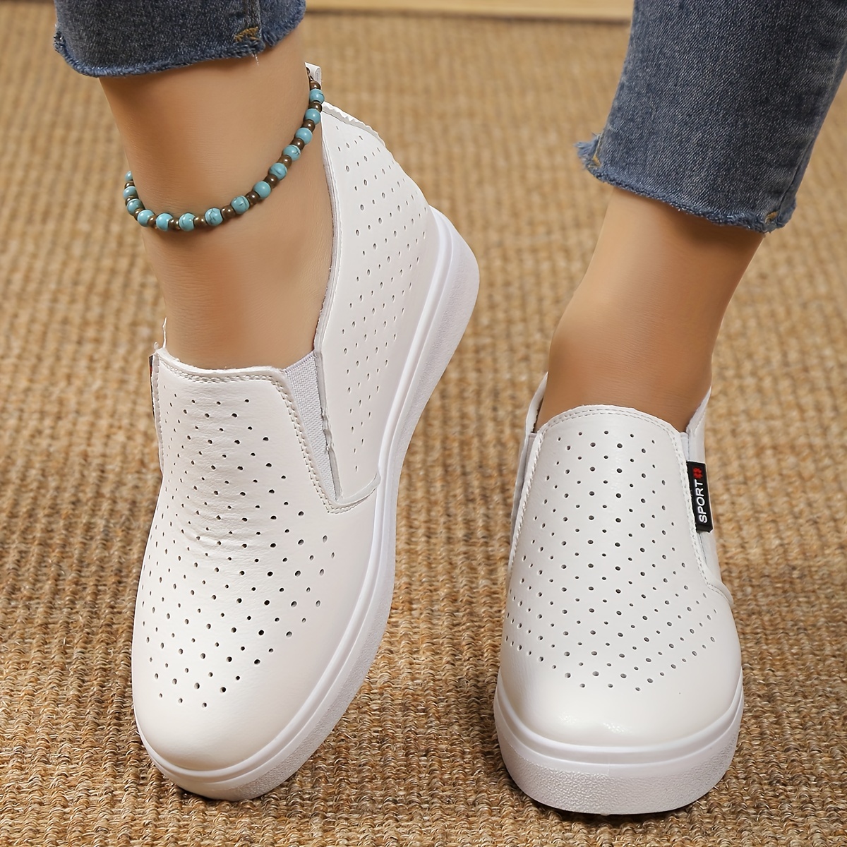 Zapatillas de plataforma blanca de moda casual para Mujer