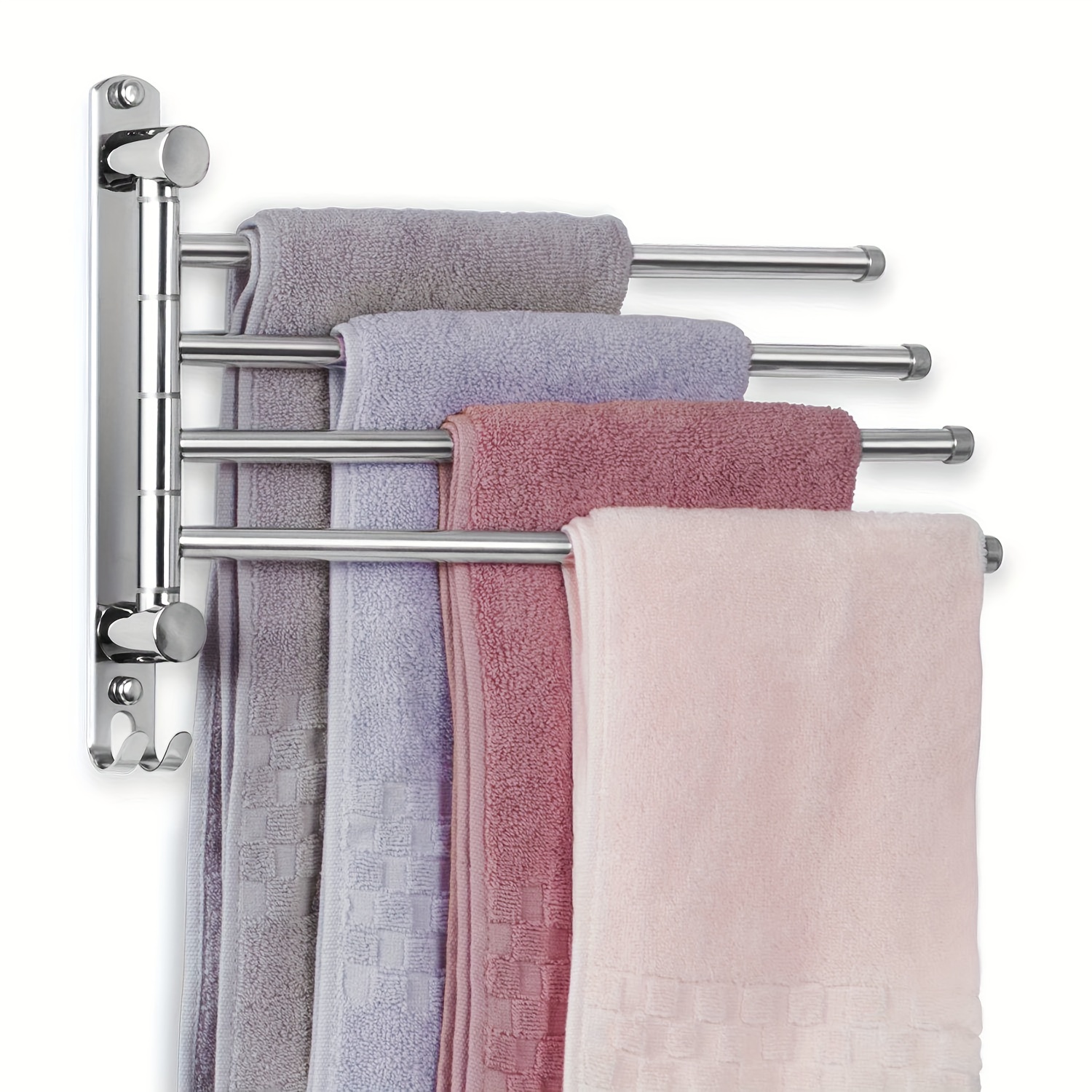 Toalleros para baño, soporte para toallas de baño montado en la pared con  estante de madera para toallas grandes, toallas pequeñas, toallas de mano