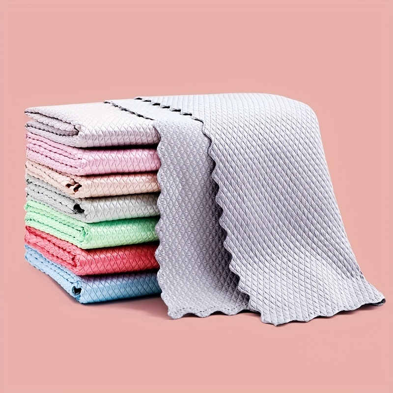 Fish Scale Rag Scouring Pad Dish Towel for Sink Kitchen Stove