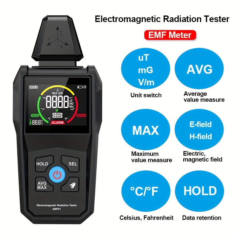 Handheld Dosimeter Emf Meter Electromagnetic Radiation - Temu France