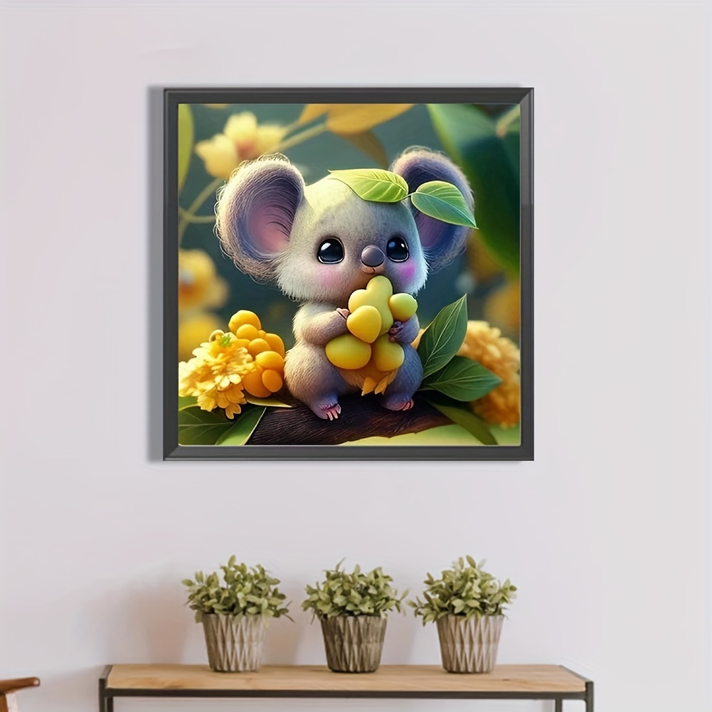 1pc diy artificial diamond painting 7 9 11 8 inch 20 30cm cartoon little mouse pattern anime art painting handmade gift without frame