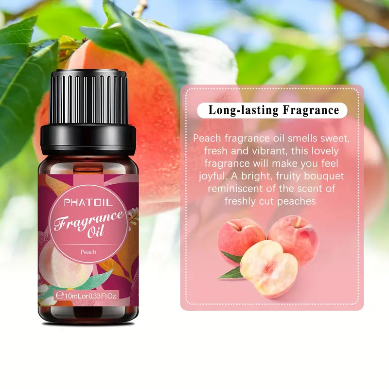 0.33fl.oz Peach Fragrance Essential Oil Perfume Oil For - Temu