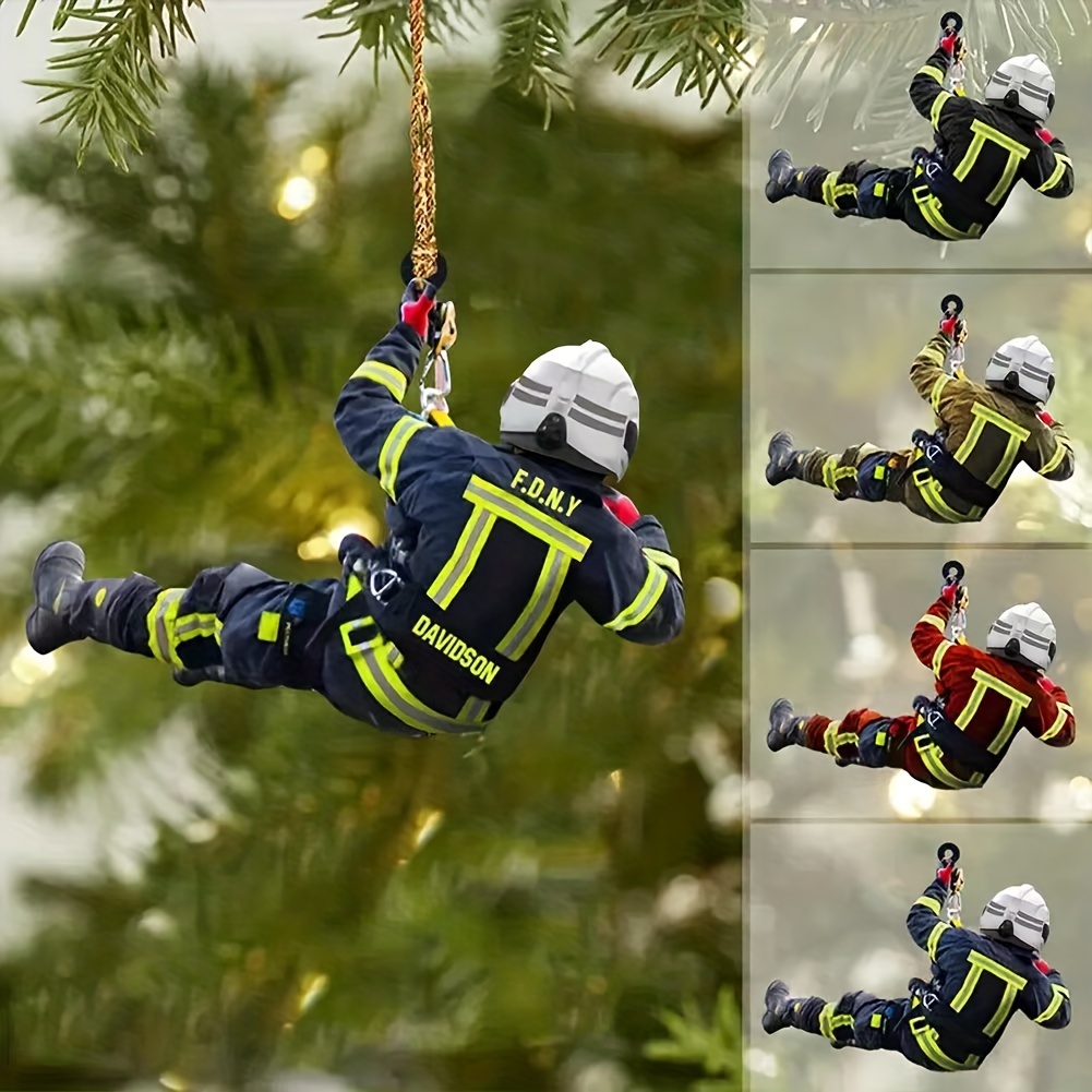 1pc Weihnachten Feuerwehrmann Anhänger Weihnachtsbaum - Temu Austria