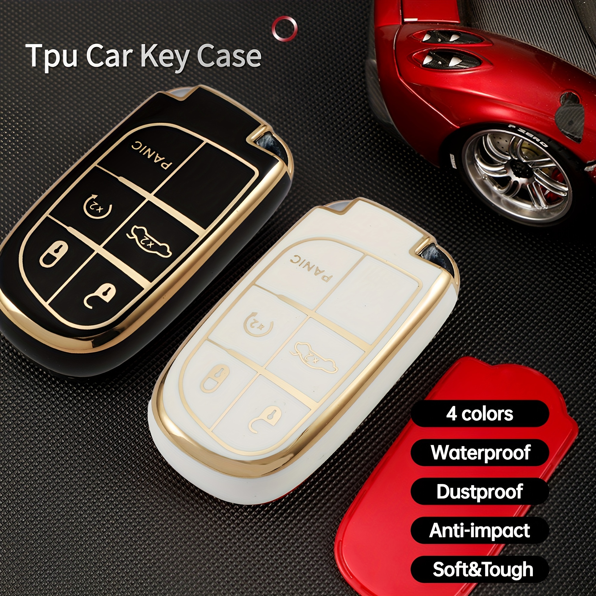 5 Buttons Tpu Car Key Case Cover For For Renegade For Grand For Cherokee  For For Car Accessories - Temu Australia