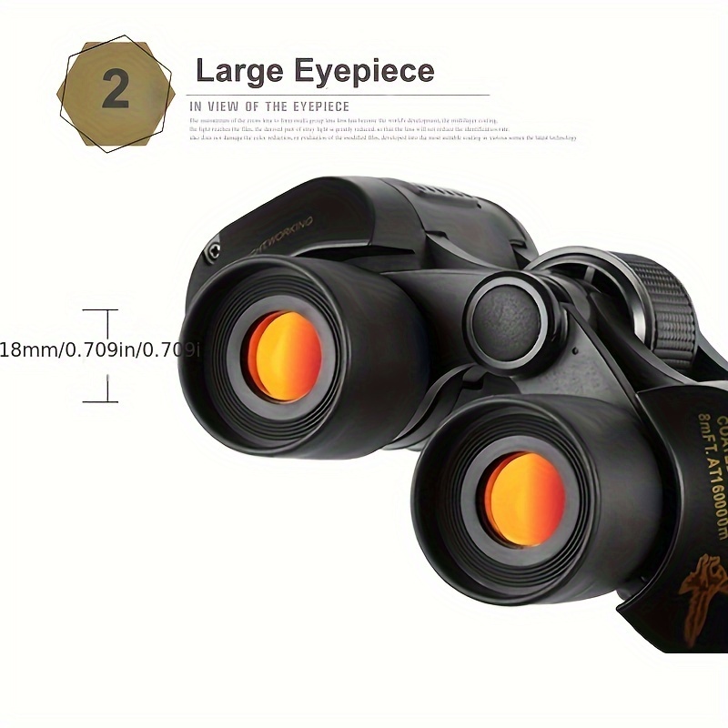 Binoculares Portátiles De Largo Alcance Para Adultos, 12X Potentes  Binoculares Con Ocular De 13.2mm Y Lente Objetivo De 21.8mm, Equipo De  Senderismo T