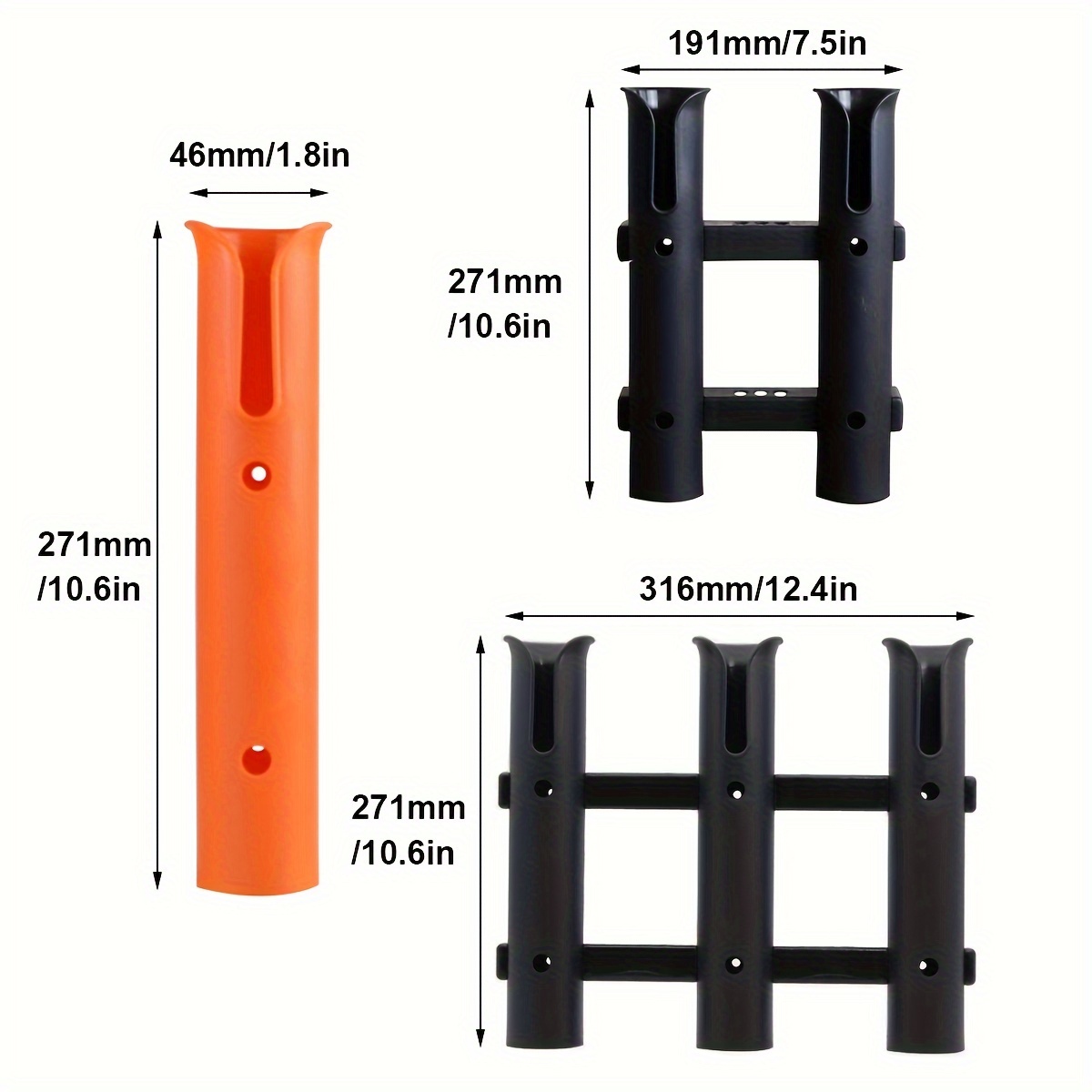 1/2/3 tube Durable Plastic Fishing Rod Holder Lightweight - Temu Canada