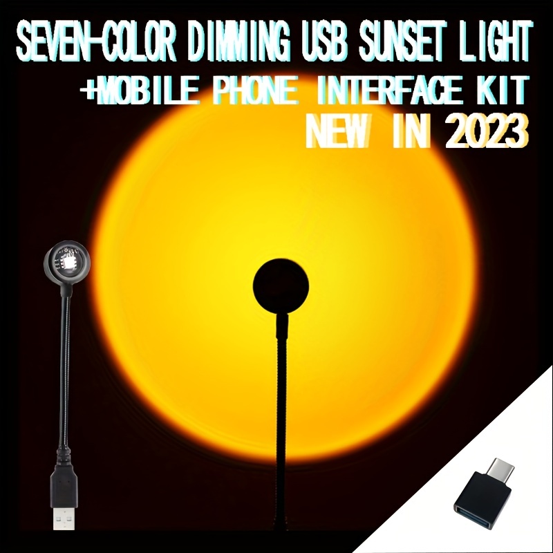Sunset Lamp Projector Usb Plug 7 color Changing Sunset - Temu