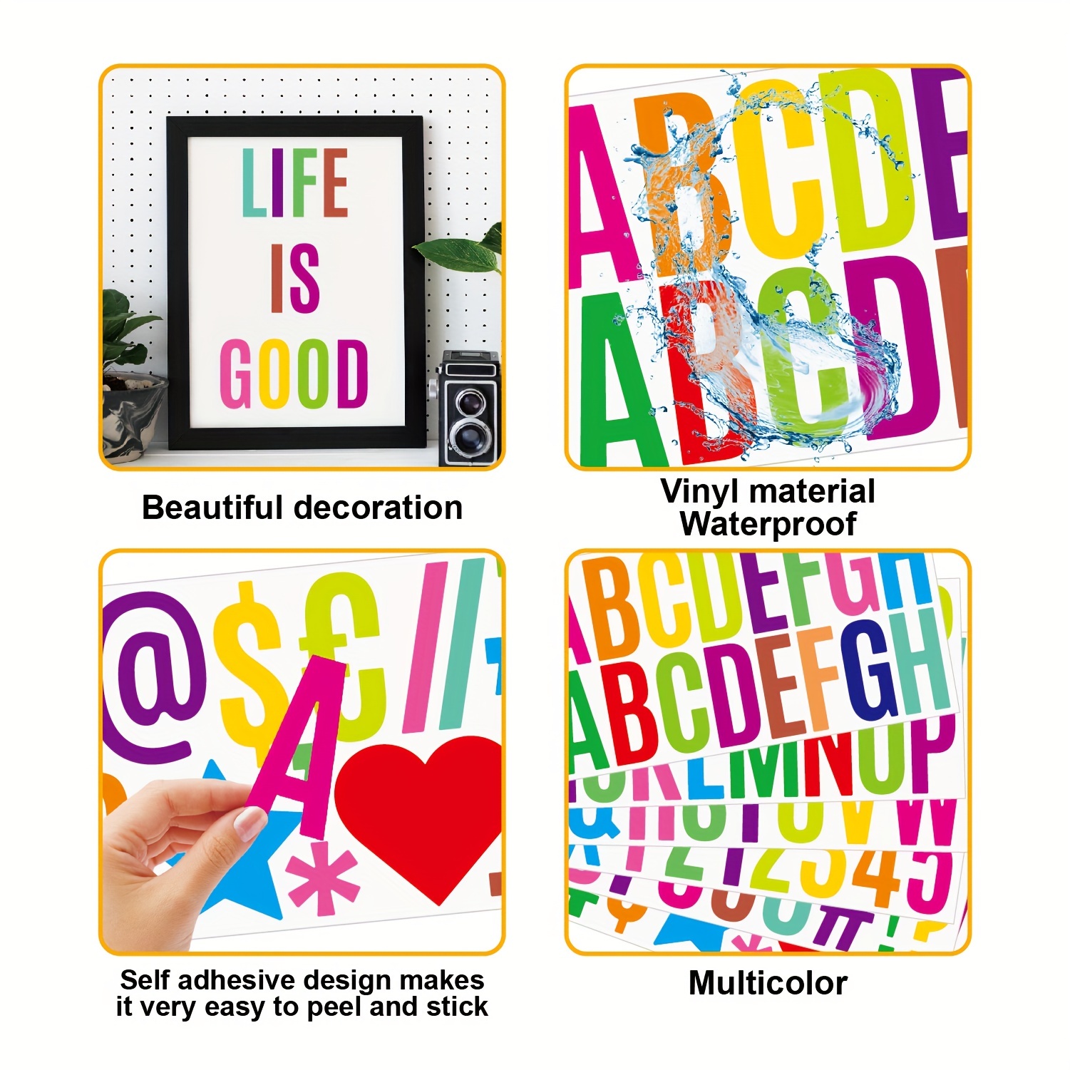 Letter Stickers Vinyl Self adhesive Paper Letters - Temu