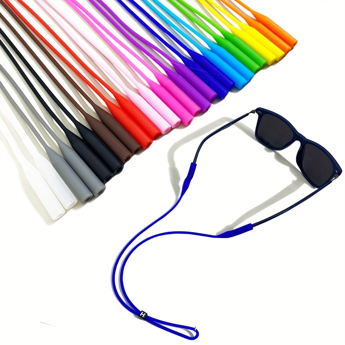 12 Pcs Eyeglasses Straps Holder,Cord Non-Slip Glasses Retainer for Adults/Kids,12Color, Size: Small, 12 Color