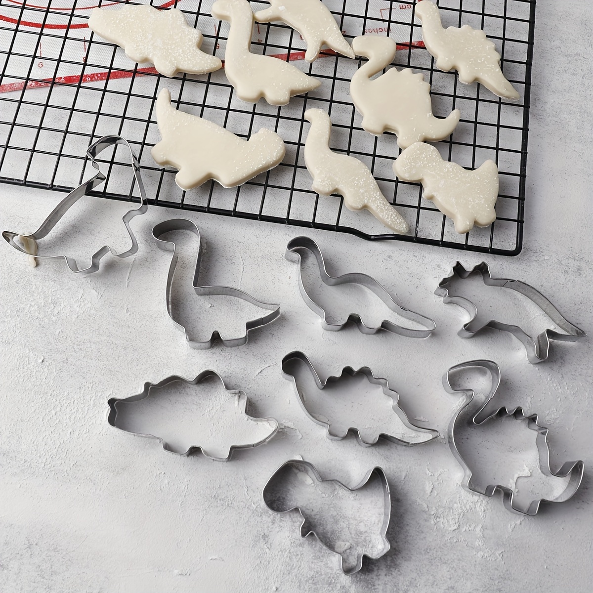 Cartoon Animals Cookie Cutters, Stainless Steel Pastry Cutter Set, Biscuit  Molds, Baking Tools, Kitchen Accessories - Temu