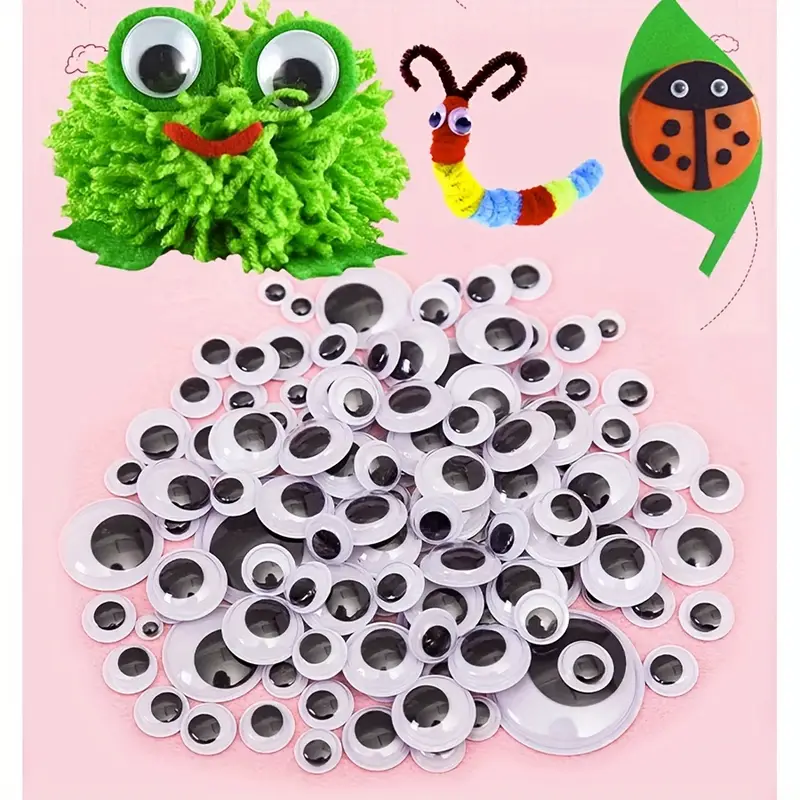 400pcs Googly Eyes Self Adhesive Eye Stickers Wiggly Eyes For Crafts  Sticker Eyes With Multiple Sizes, Handmade DIY Crafts Fake Eye Eyeball
