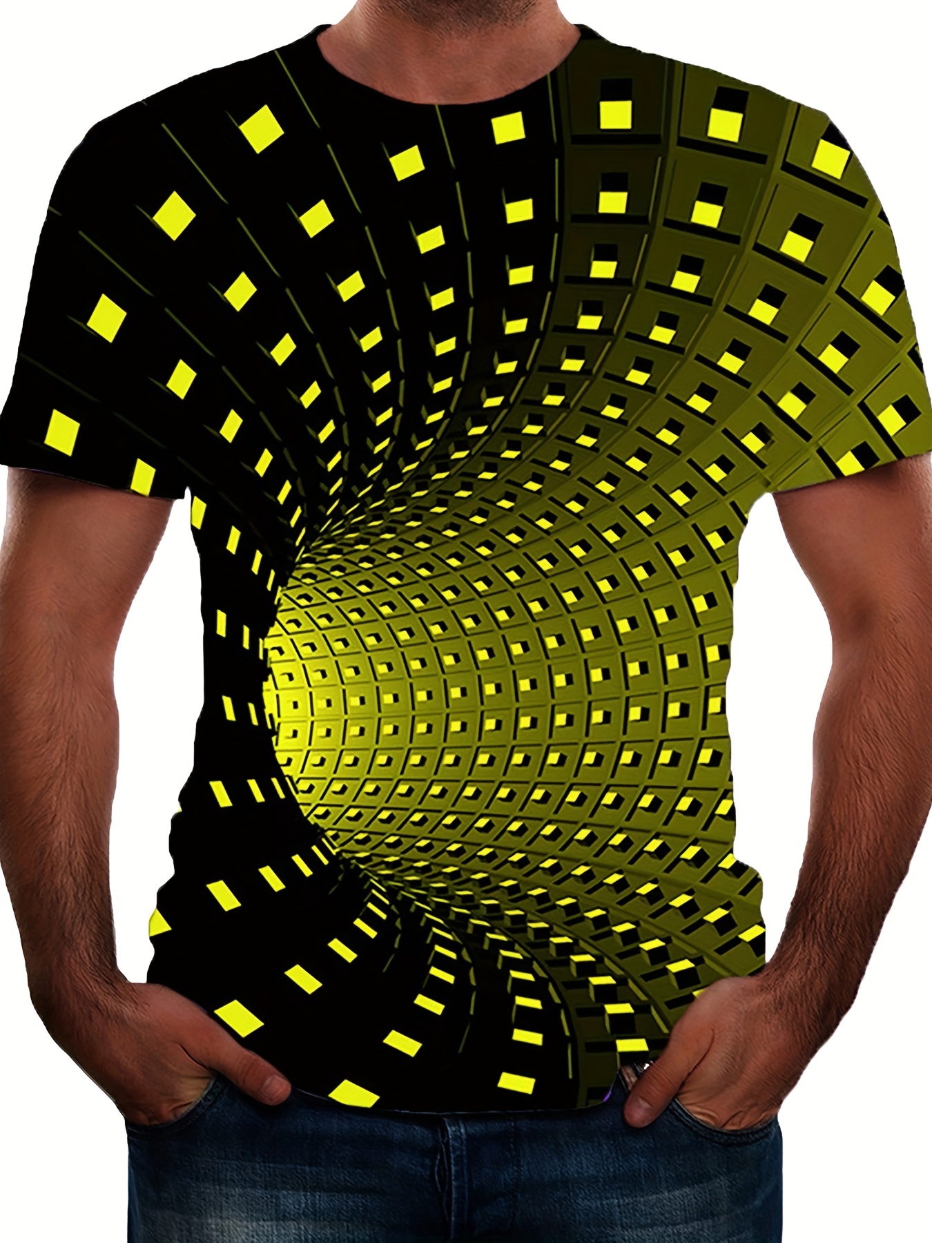 Swirl T-shirt Men Graphic Tshirts Cool Casual Tshirts Novelty